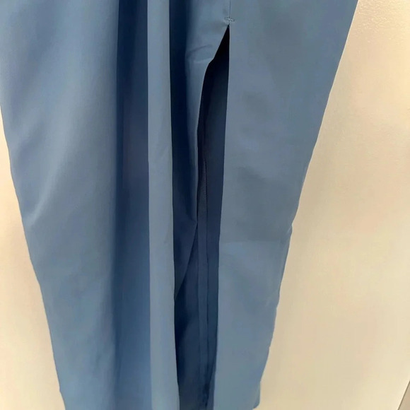 NWT Abercrombie & Fitch Blue Cinched neck Midi Dress slip dress - Picture 4 of 8